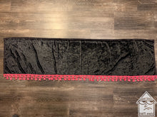 Load image into Gallery viewer, Black Crushed Velvet With Pink Tassel
