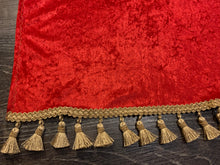 Load image into Gallery viewer, Red Crushed Velvet With Gold Tassel
