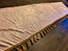 Load image into Gallery viewer, Powder Pink Crushed Velvet With Gold Tassel
