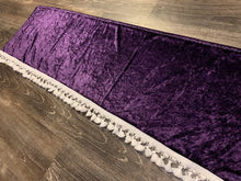 Load image into Gallery viewer, Purple Crushed Velvet With White Tassel
