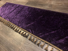 Load image into Gallery viewer, Purple Crushed Velvet With Black/Gold Tassel
