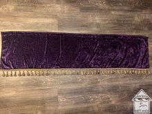 Load image into Gallery viewer, Purple Crushed Velvet With Black/Gold Tassel
