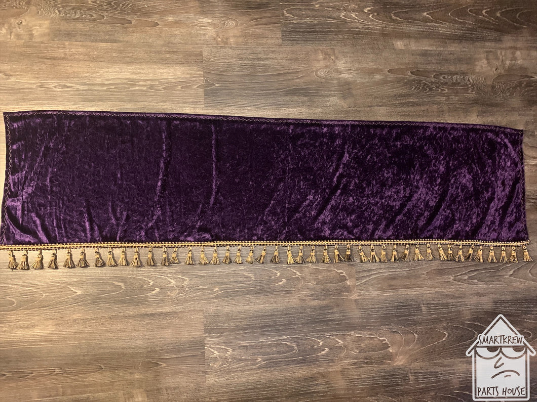 Purple Crushed Velvet With Black/Gold Tassel