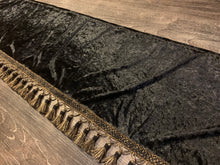 Load image into Gallery viewer, Black Crushed Velvet With Black/Gold Tassel
