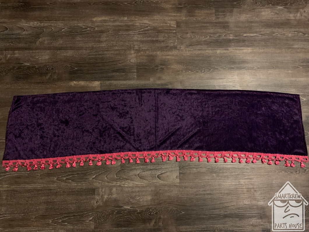Purple Crushed Velvet With Pink Tassel