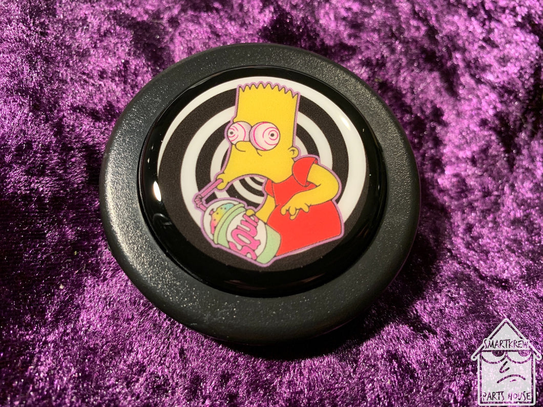 Handmade Bart Simpson Squishee Horn Button
