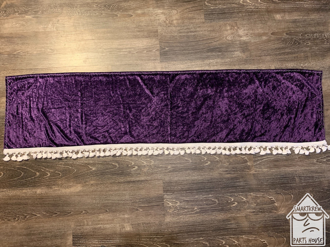 Purple Crushed Velvet With White Tassel