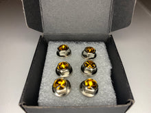 Load image into Gallery viewer, Handmade Gold Topaz Jeweled Steering Wheel Hardware
