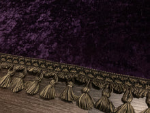 Load image into Gallery viewer, Purple Crushed Velvet With Black/Gold Tassel
