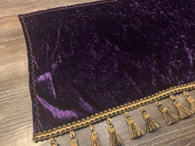 Load image into Gallery viewer, Purple Crushed Velvet With Black/Gold Tassel
